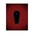 Gothic Coffin Poster – 'JP' Red Gradient Rolled Art Print