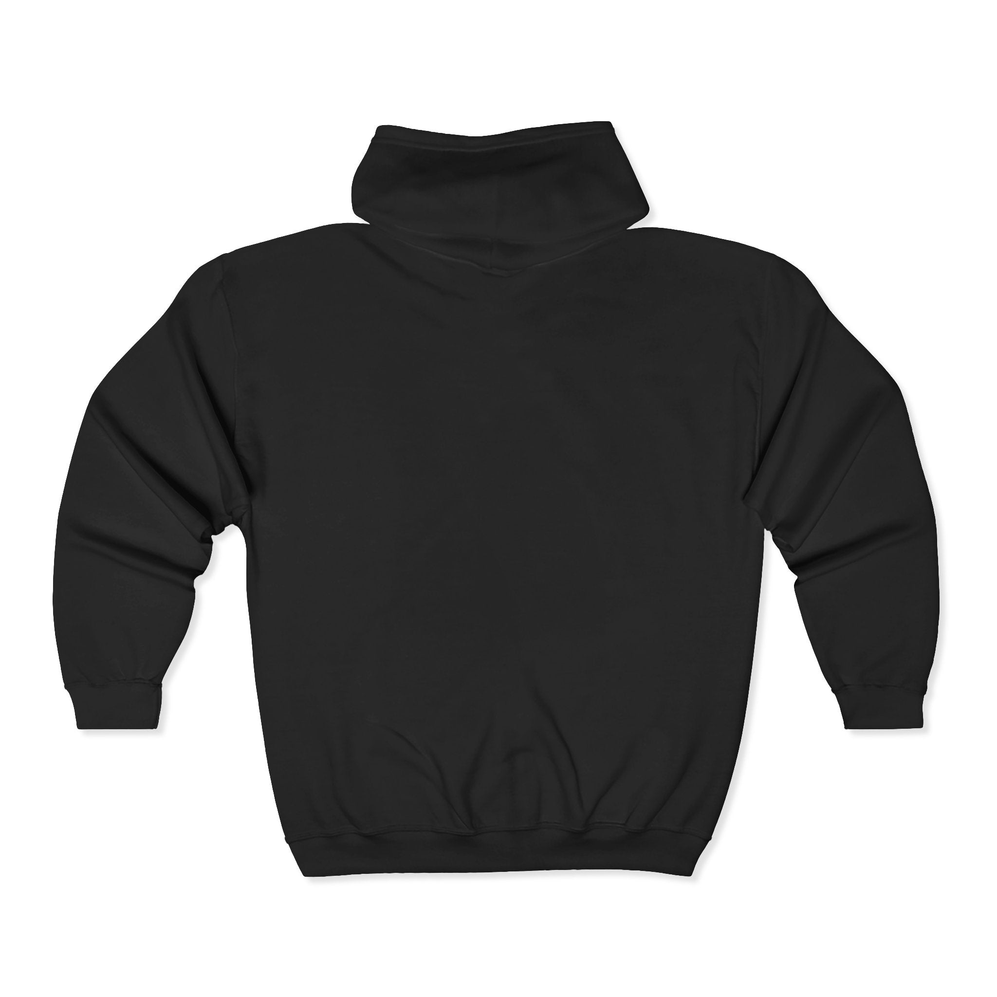 Coffin Chest Zip Hoodie — Minimal Gothic Funeral Coffin Design